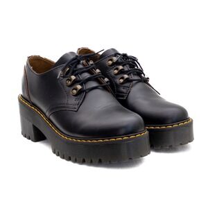 Dr. Martens Leona Lo Women's Platform Oxford Shoes – Black‎ – Size US 7